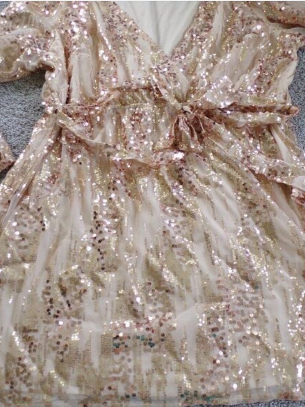 ChicSoul sequined gold cocktail dress 3X - Picture 4 of 7